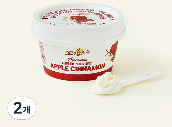 밀키요 프리미엄 그릭요거트 애플시나몬, 100g, 2개