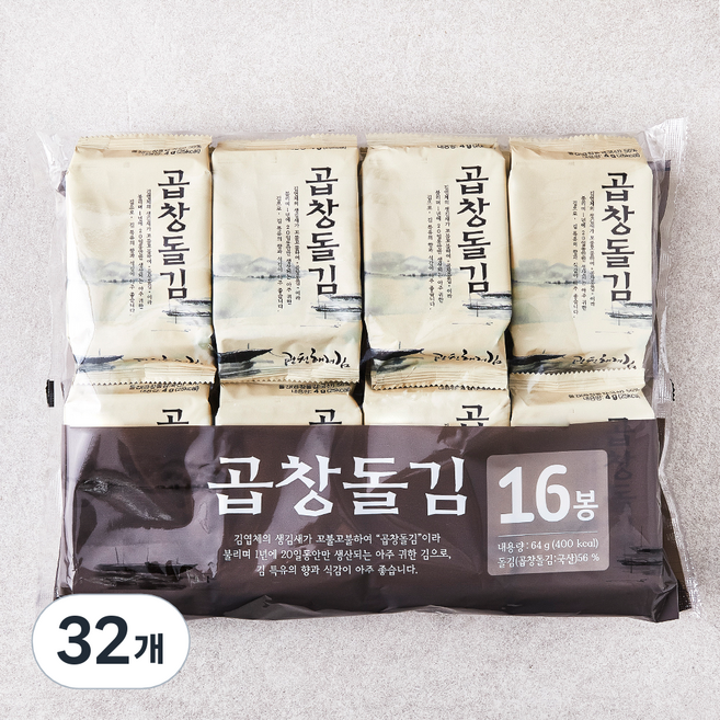 광천해저 곱창돌김, 4g, 32개
