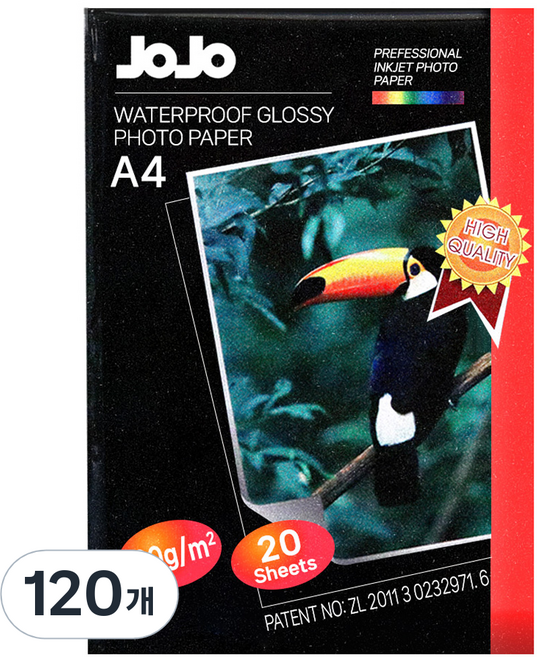 조조 고광택 160g 포토용지, A4, 120개