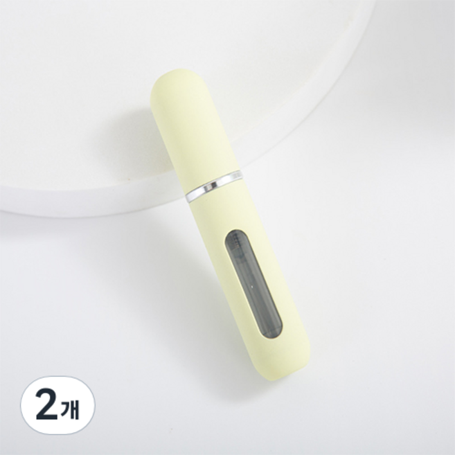 딥톡 펌핑식 향수 공병 5ml DT0038, 옐로우, 2개