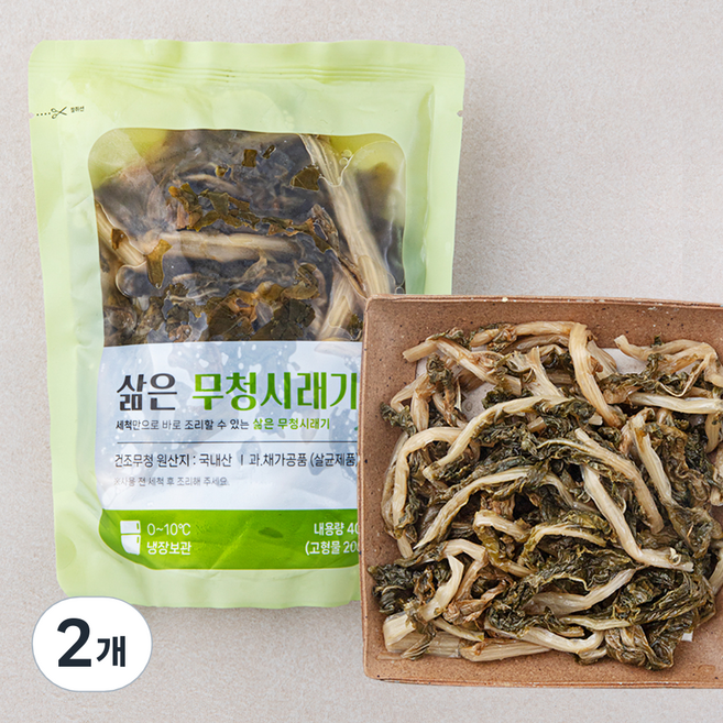 초록들 삶은 무청시래기, 400g, 2개