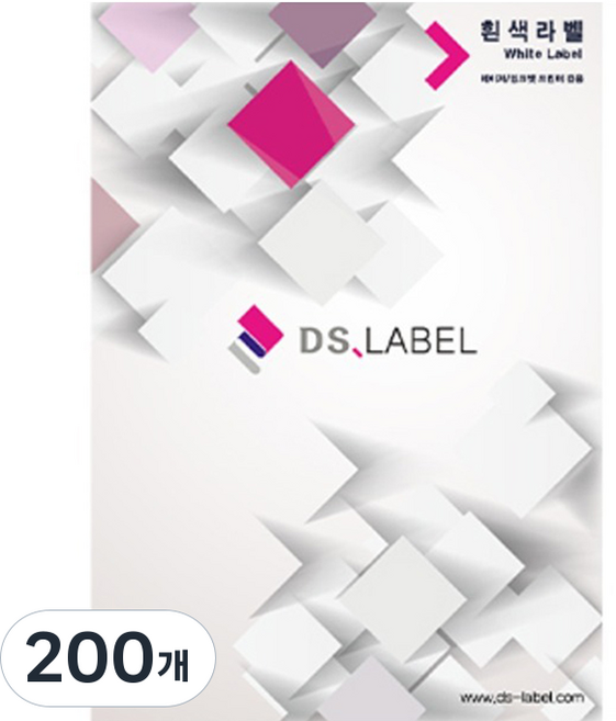 디에스라벨 레이저잉크젯 원형 라벨지 흰색 2x3 DS1006, 6칸, 200개
