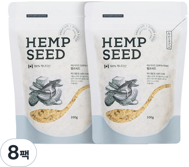 착한습관 햄프씨드, 200g, 8개
