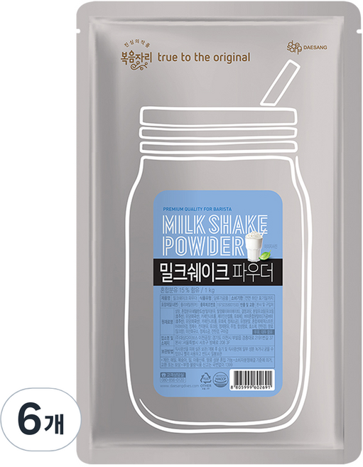 복음자리 밀크쉐이크 파우더, 1kg, 1개입, 6개
