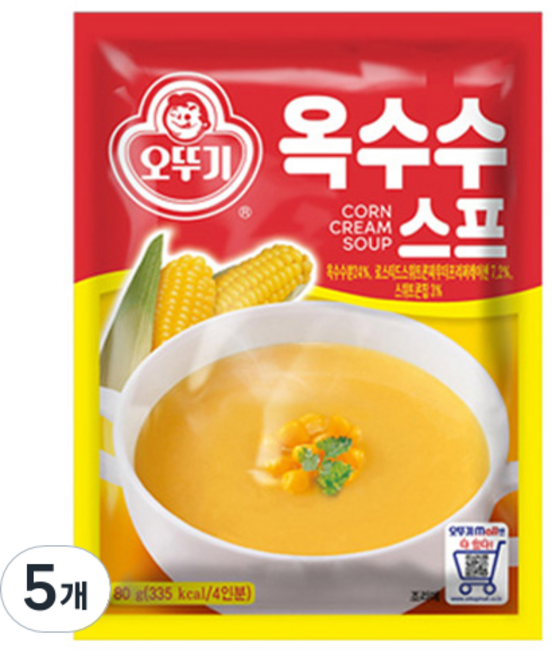 오뚜기 옥수수스프, 80g, 5개