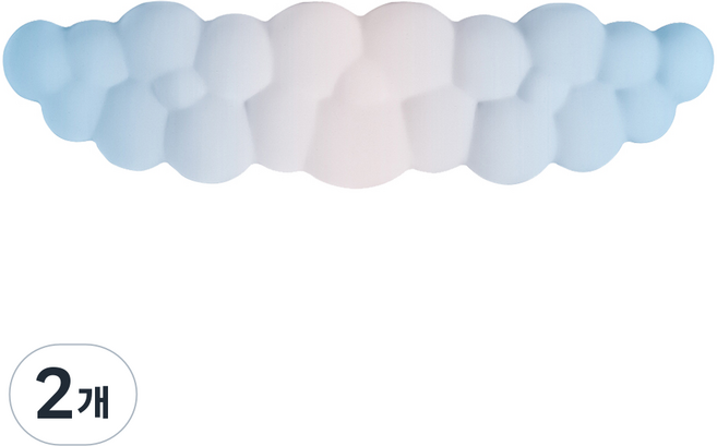 지클릭커 클라우드 코튼 팜레스트 구름 키보드 손목 받침대, 2개, 눈설탕