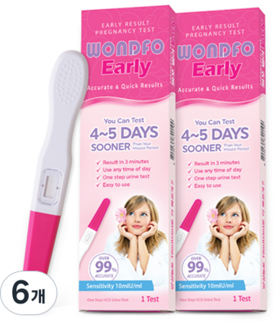 원포 얼리 임신테스트기, 1개입, 6개