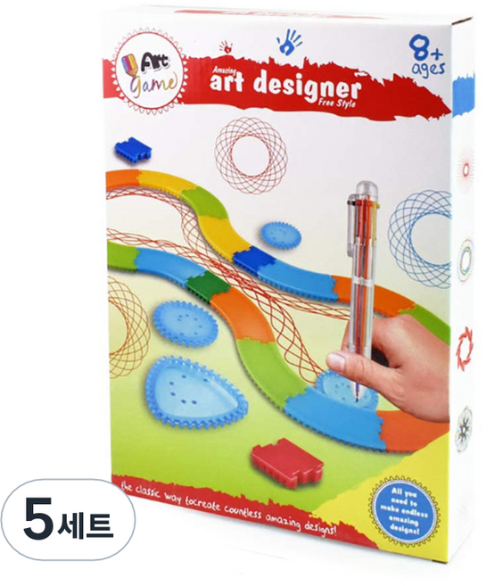 빅드림 아트 디자이너 매직 곡선자 2, 혼합색상, 5세트