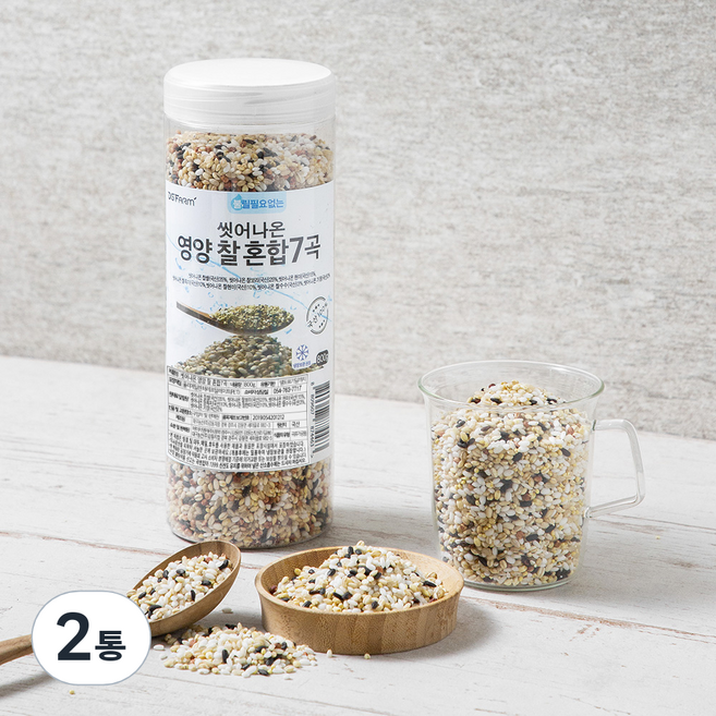 씻어나온 영양 찰 혼합 7곡, 800g, 2통
