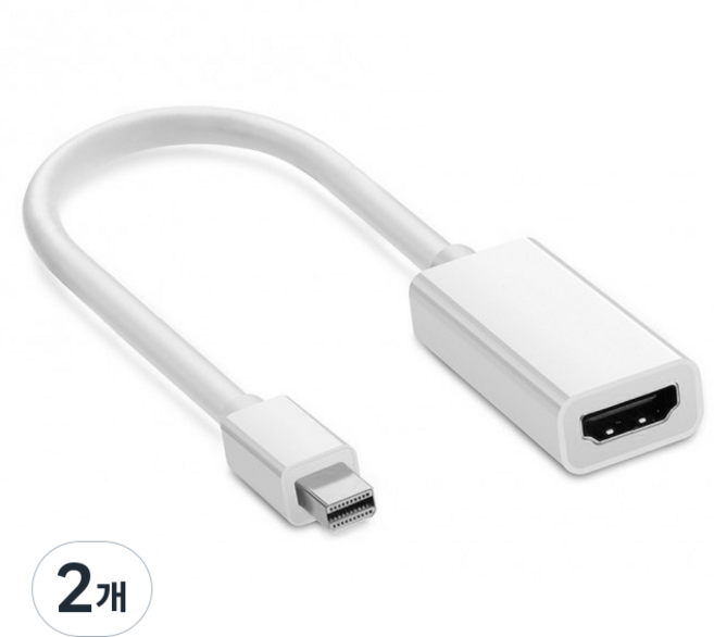 아모란나 mini DP to HDMI 변환 아답터 17cm, 2개