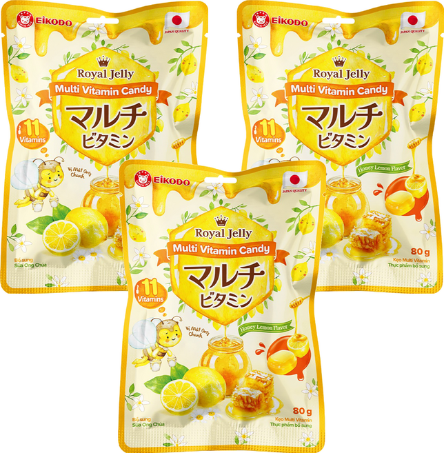 EIKODO 榮光堂 蜂蜜檸檬風味糖, 80g, 3個