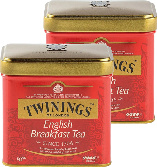 TWININGS 唐寧茶 英倫早餐茶, 100g, 1入, 2罐