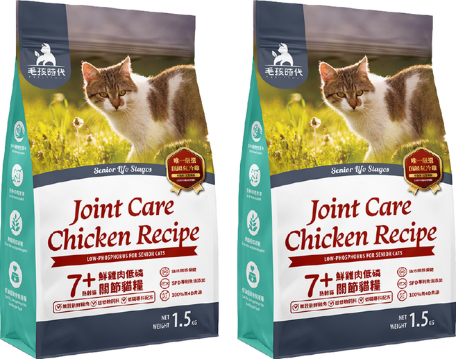 毛孩時代 低磷關節貓糧, 1.5kg, 雞肉, 2袋