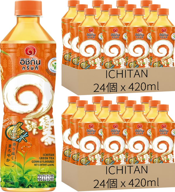 ICHITAN 玄米味綠茶飲料, 48個, 420ml