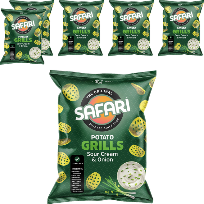 阿拉伯 SAFARI 格子洋芋片 酸奶洋蔥味, 60g, 6個