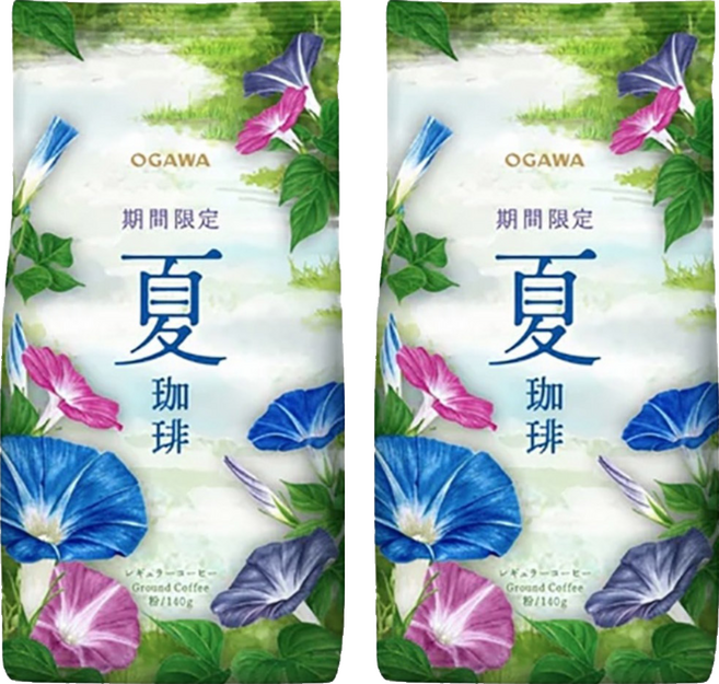 OGAWA 小川珈琲 夏咖啡粉, 140g, 2個