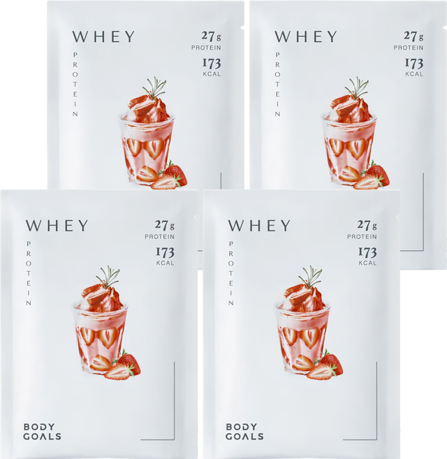 BODY GOALS 多效乳清蛋白飲Pro 隨手包 草莓牛奶, 4個, 40g