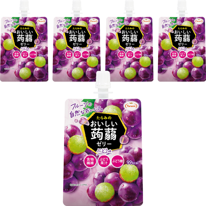 Tarami 達樂美 吸果凍 葡萄, 150g, 5個