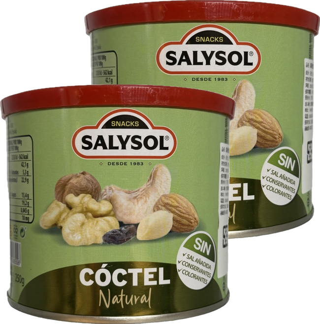 SALYSOL 薩里 無加鹽綜合堅果, 250g, 2個
