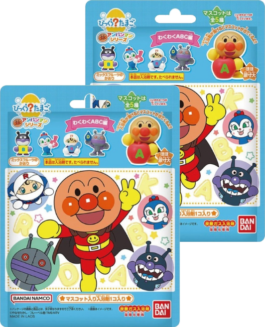 Bikkura Tamago 麵包超人歡樂ABC篇入浴球 2025, 75g, 2個