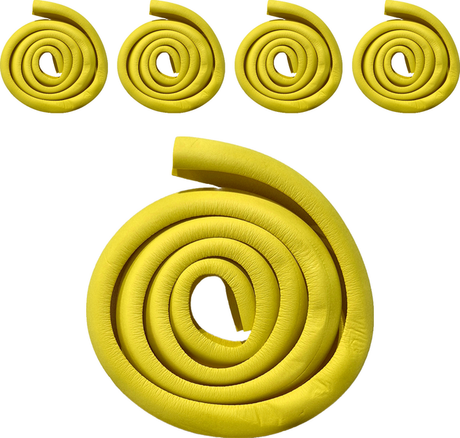 兒童安全防撞條 L型, 黃色, 5條