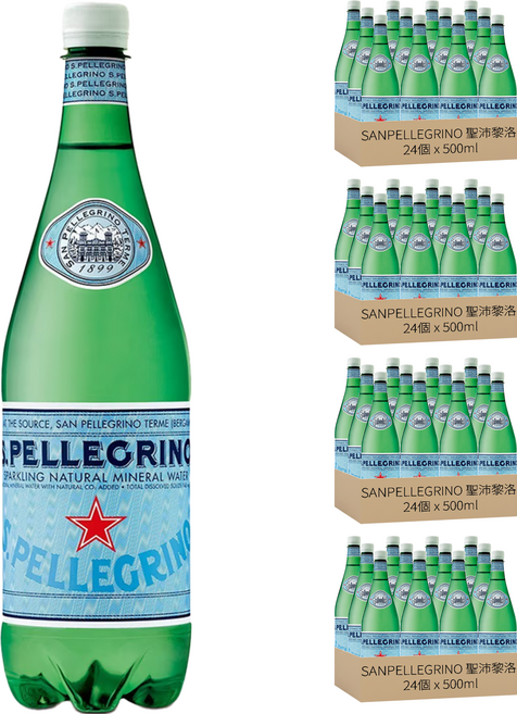 SANPELLEGRINO 聖沛黎洛 氣泡水, 500ml, 96個