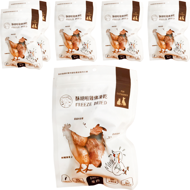 PETCOOK 派庫廚房 酥胡啦雞佛 凍乾, 雞佛, 30g, 6包