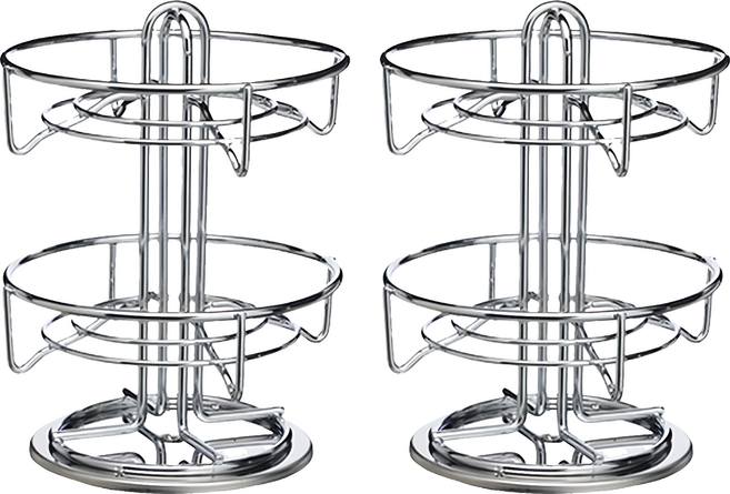 KitchenCraft Espresso雙層膠囊咖啡架 20顆 13.5 x 19cm, 銀色, 2個