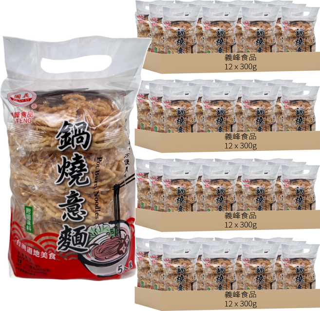 義峰食品 海鮮風味鍋燒意麵, 300g, 48袋