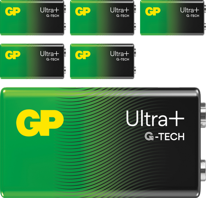GP Batteries 超霸 超特強鹼性電池 Ultra Plus 9V, 6個, 1入