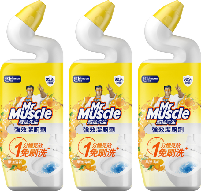Mr Muscle 威猛先生 強效潔廁劑, 3個, 750ml