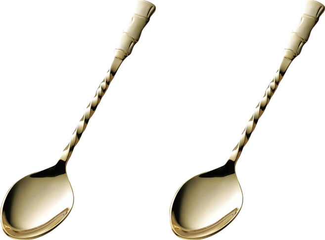 SALUS 佐藤金屬 午茶匙系列 瑪格麗特, 金色, 2支