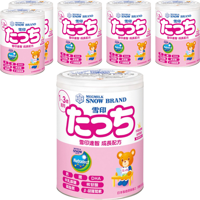 SNOW 雪印 TOUCH 達智 成長配方 1~3歲, 830g, 6罐