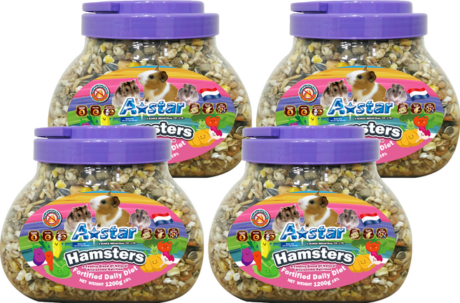 A star 寵物鼠蔬果主食, 1.2kg, 4桶