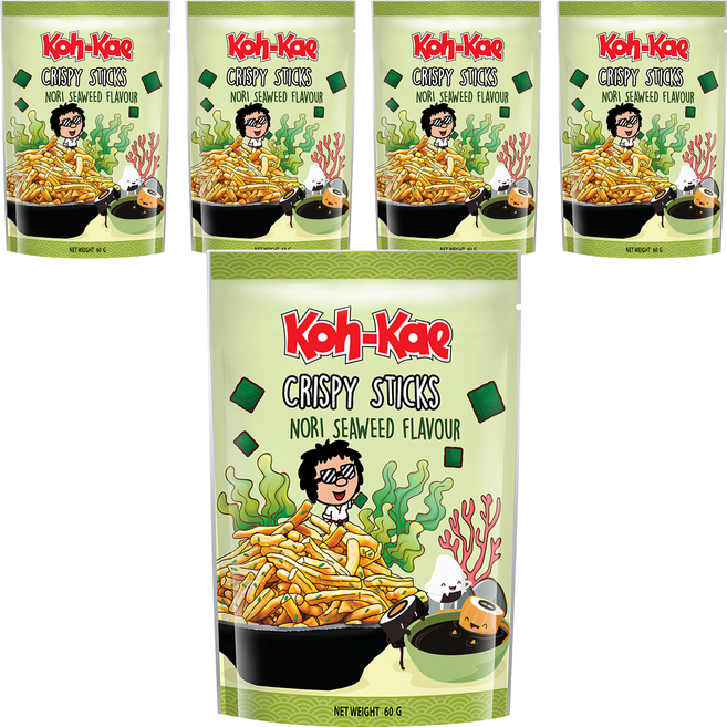 Koh-Kae 大哥 海苔味脆脆條, 60g, 5包