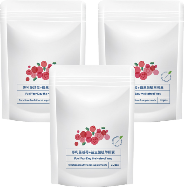 Vira 維拉 專利蔓越莓 + 益生菌植萃膠囊 400mg, 3個, 30顆