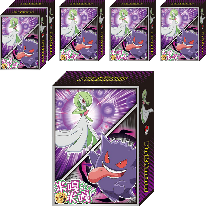 PoKeMoN 寶可夢 米嘎米嘎 海苔醬油 沙奈朵&耿鬼, 65g, 6個