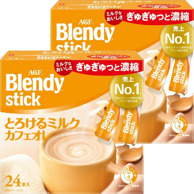 AGF Blendy 濃郁奶香咖啡歐蕾風味即溶飲品, 8.9g, 24條, 2盒