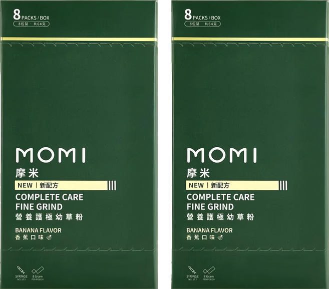momi 摩米 營養護極幼草粉 香蕉味 8包, 64g, 2盒