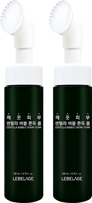 LEBELAGE 蕾浿雷 台灣公司貨 積雪草舒緩洗顏慕斯, 2個, 200ml