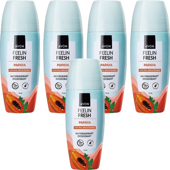 AVON 雅芳 勻白嫩膚制汗體香劑, 5個, 75ml
