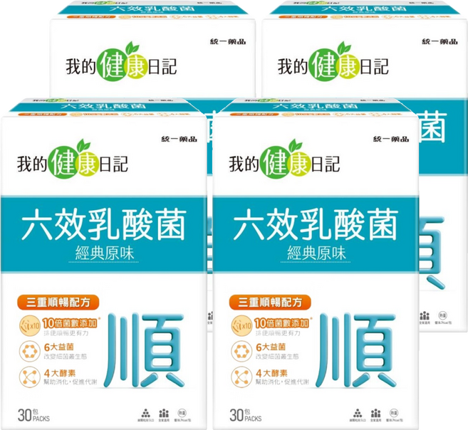 我的健康日記 六效乳酸菌 經典原味, 5g, 30包, 4盒