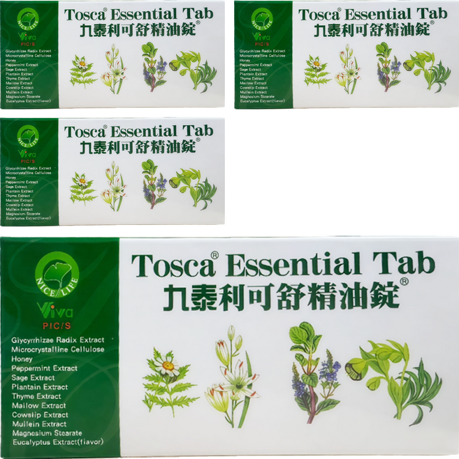 Viva Pharmaceutical 九泰 利可舒精油錠, 4個, 40顆