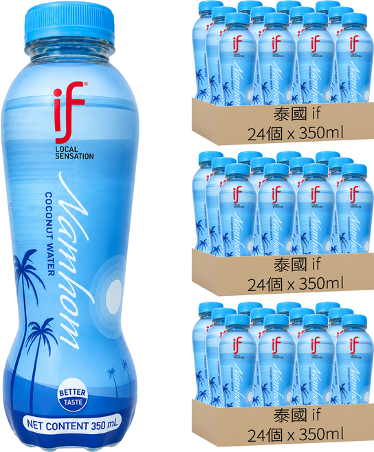 泰國 if 100%香水椰子水, 72個, 350ml