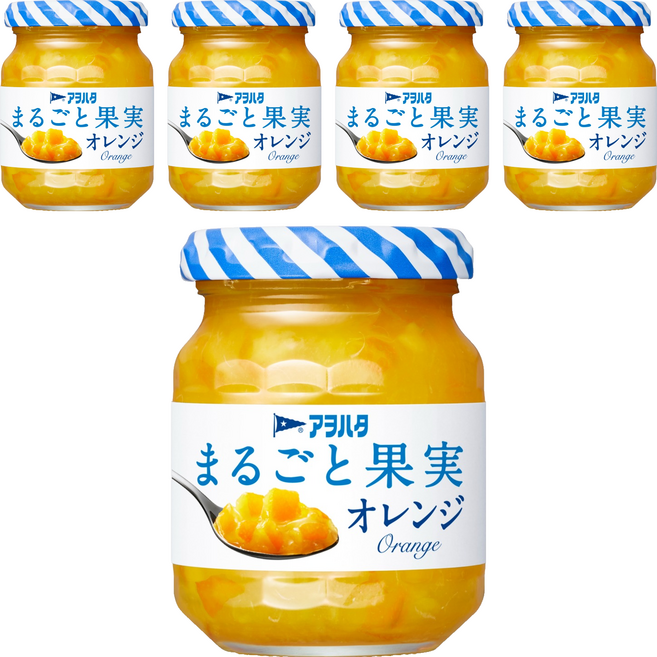 Aohata 柑橘果醬 無蔗糖, 125g, 5罐