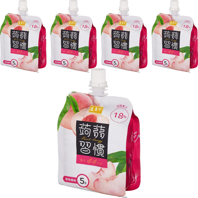 蒟蒻習慣 白桃, 180g, 5個