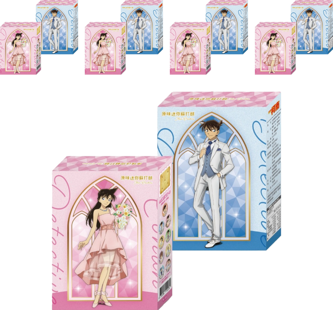 名偵探柯南 原味迷你蘇打餅 新一&小蘭, 5個, 25g