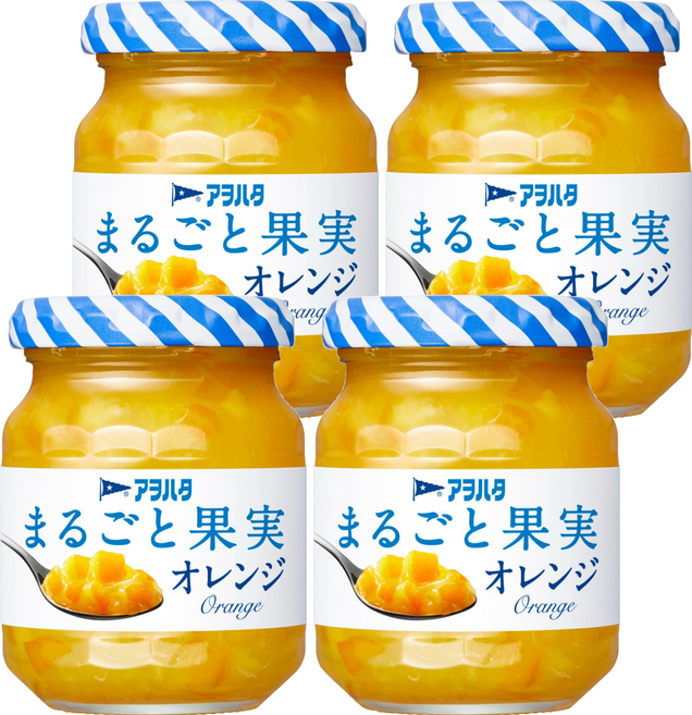 Aohata 柑橘果醬 無蔗糖, 125g, 4罐