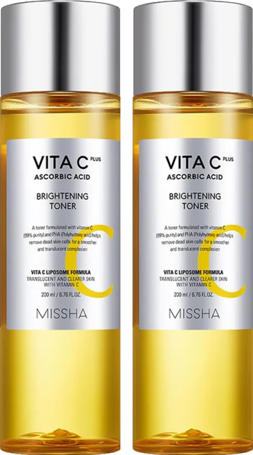 MISSHA 維他命C PLUS 亮白爽膚水, 200ml, 2瓶