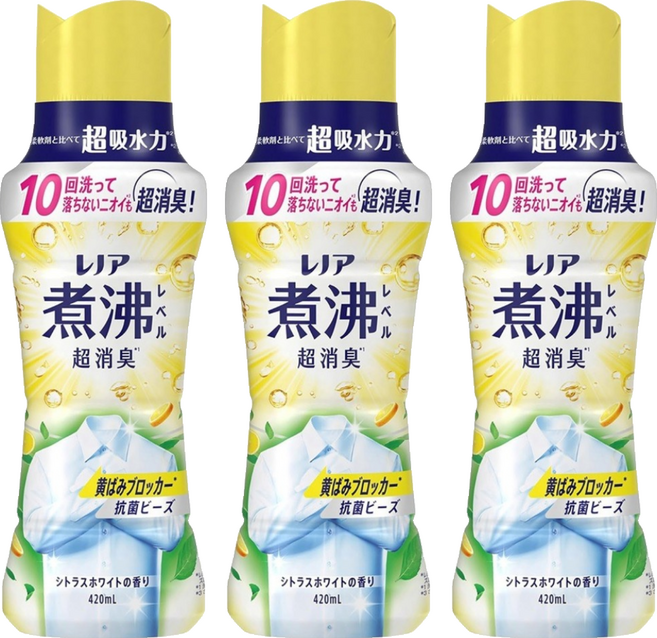 Lenor 蘭諾 煮沸衣物香香豆 柑橘黃, 3個, 420ml
